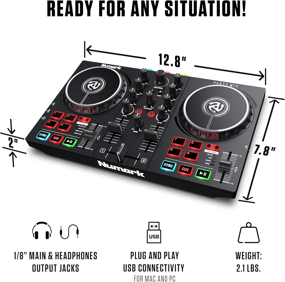 DJ Controller with DJ Speakers N227