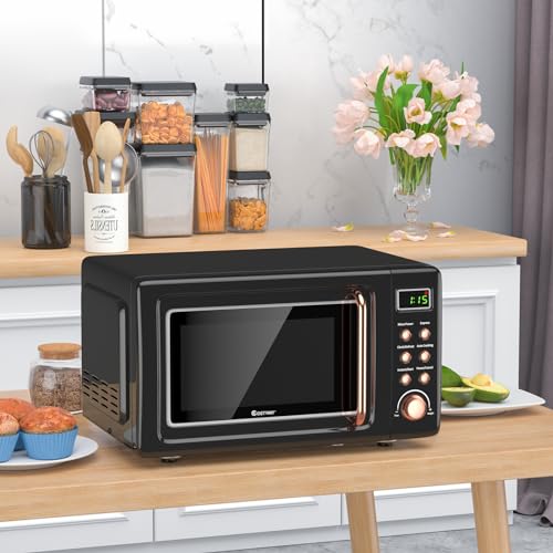 Green 0.7Cu.ft 700-Watt Retro Microwave Oven P722