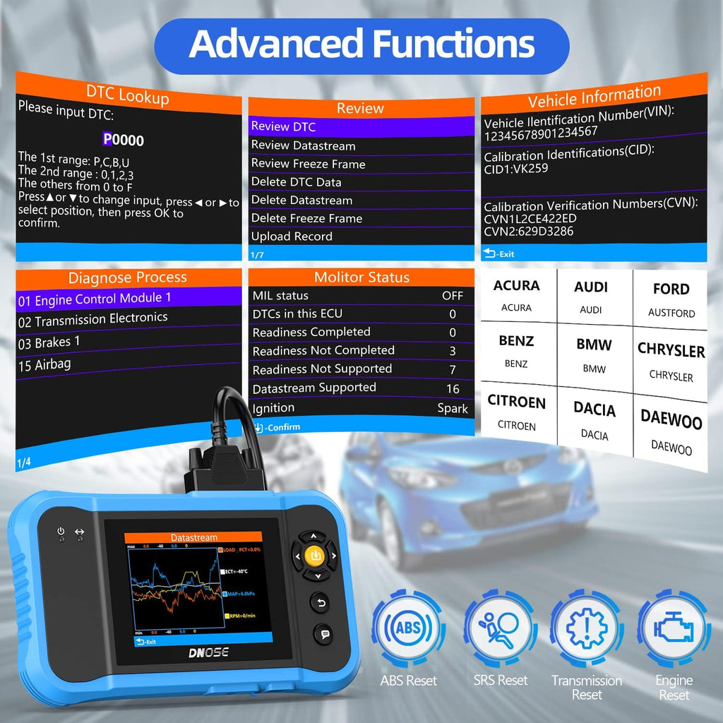 OBD2 Scanner 4-System Diagnostic Scan Tool T80616