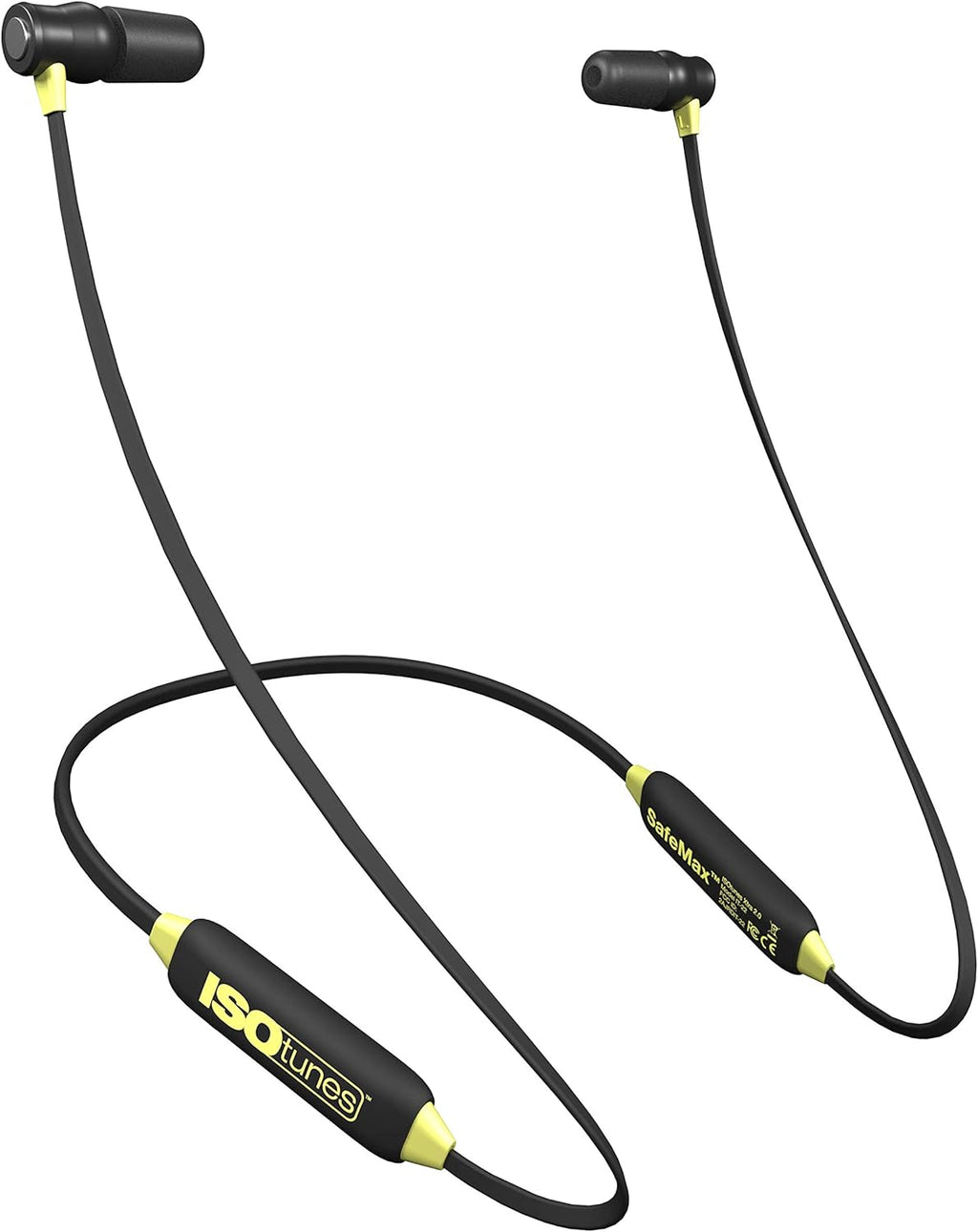 Black & Yellow Bluetooth Earplug Earbuds with 27 dB NRR Hearing Protection Y68918