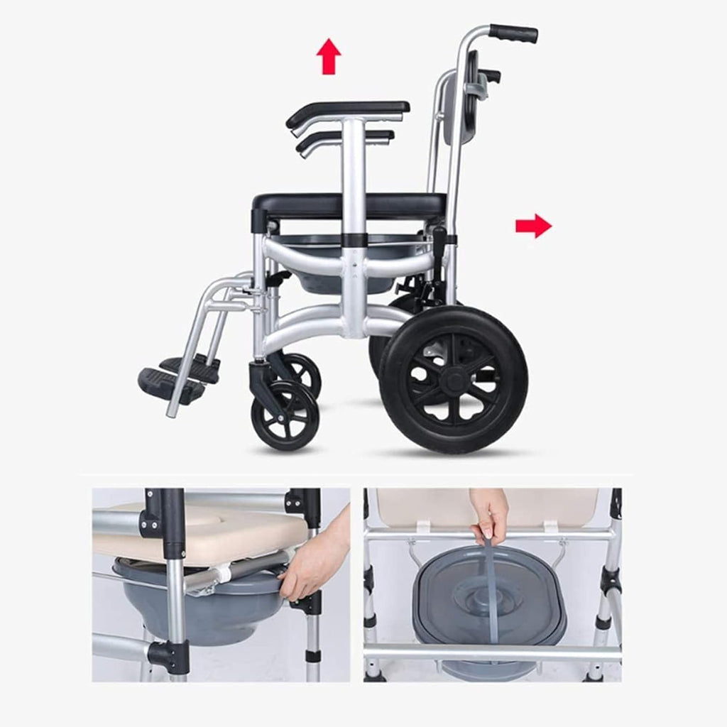 Folding Wheelchair Commode Toilet Chair Y697679