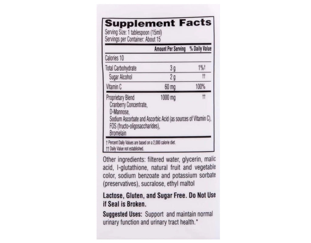 4 Pack Cranberry Flavor 7.6oz Each Urinary Health I395107