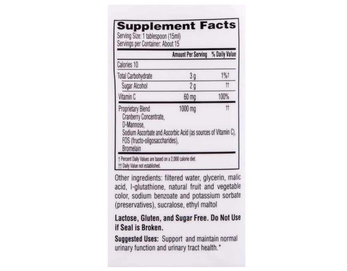 4 Pack Cranberry Flavor 7.6oz Each Urinary Health I395107