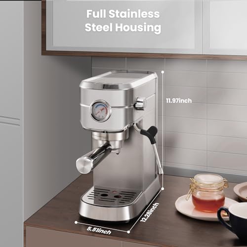 Beige Espresso Machine with Milk Frother M39607
