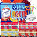 60 Flavored Drink Mix Packets Variety Pack S7063