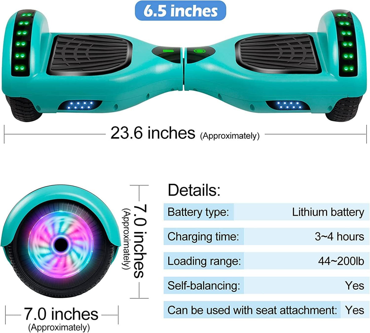 6.5" Self Balancing Electric Scooter Hoverboard A6120