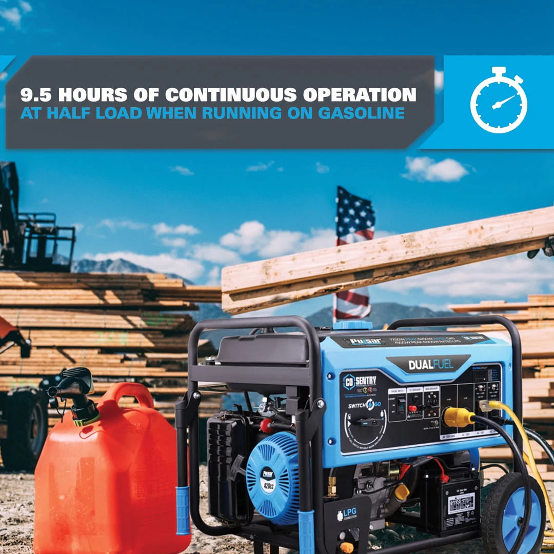 7,750-Watt Dual Fuel Portable Generator with Electric Start N263