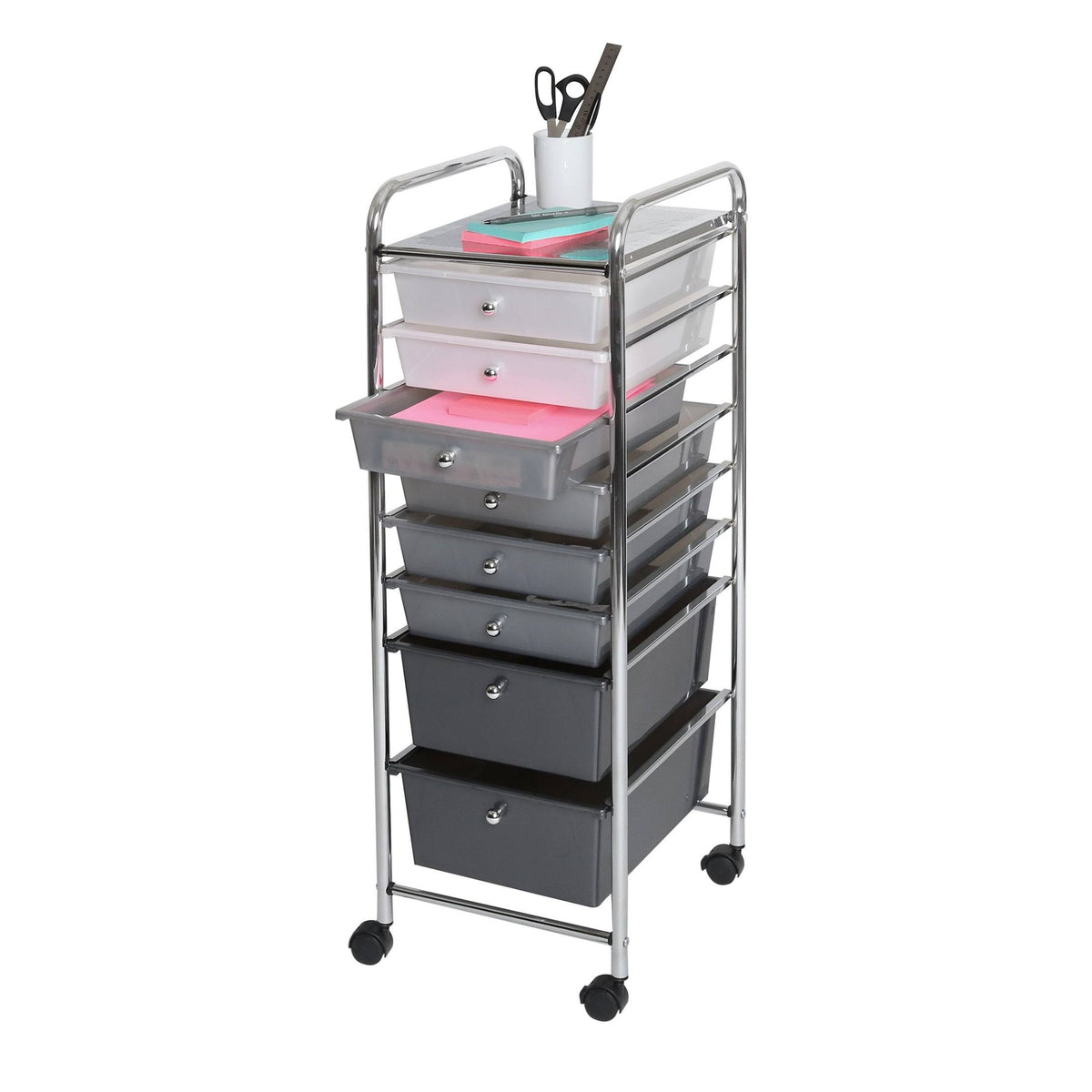 8 Drawer Storage Bin Organizer Cart L825