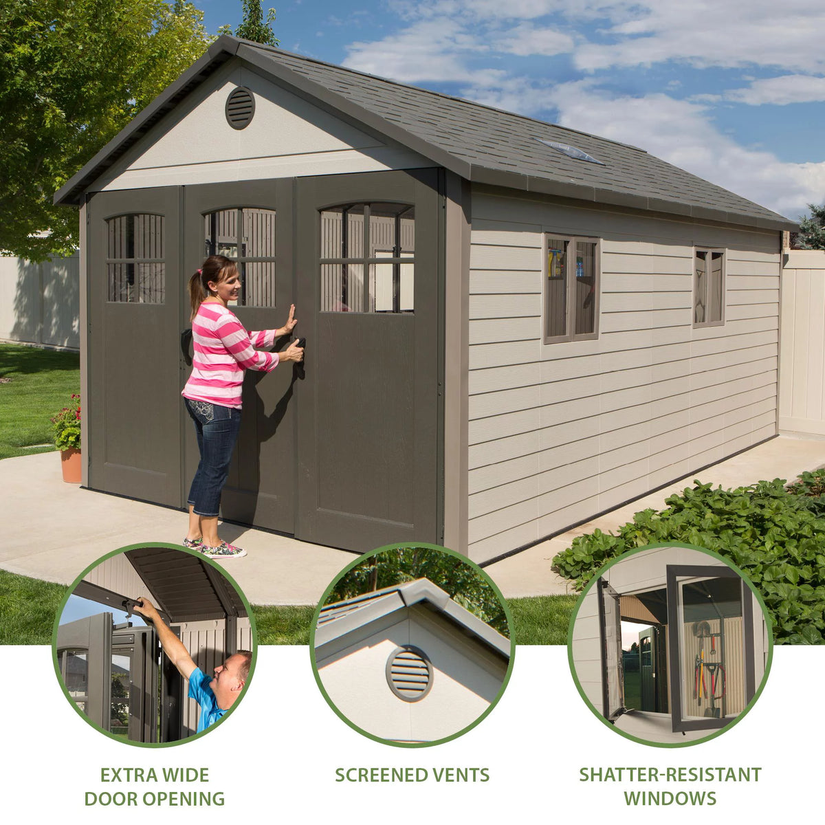 11 ft. x 18.5 ft. Outdoor Storage Shed E749