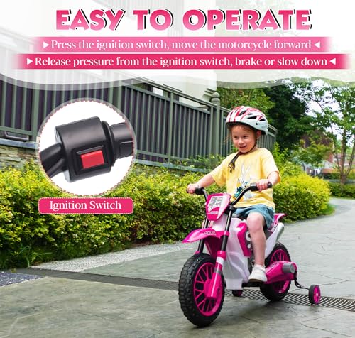 Blue 12V Electric Ride On Motorcycle for Kids W616191