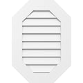 Vertical Elongated Octagon Surface Mount PVC Gable Vent T3727