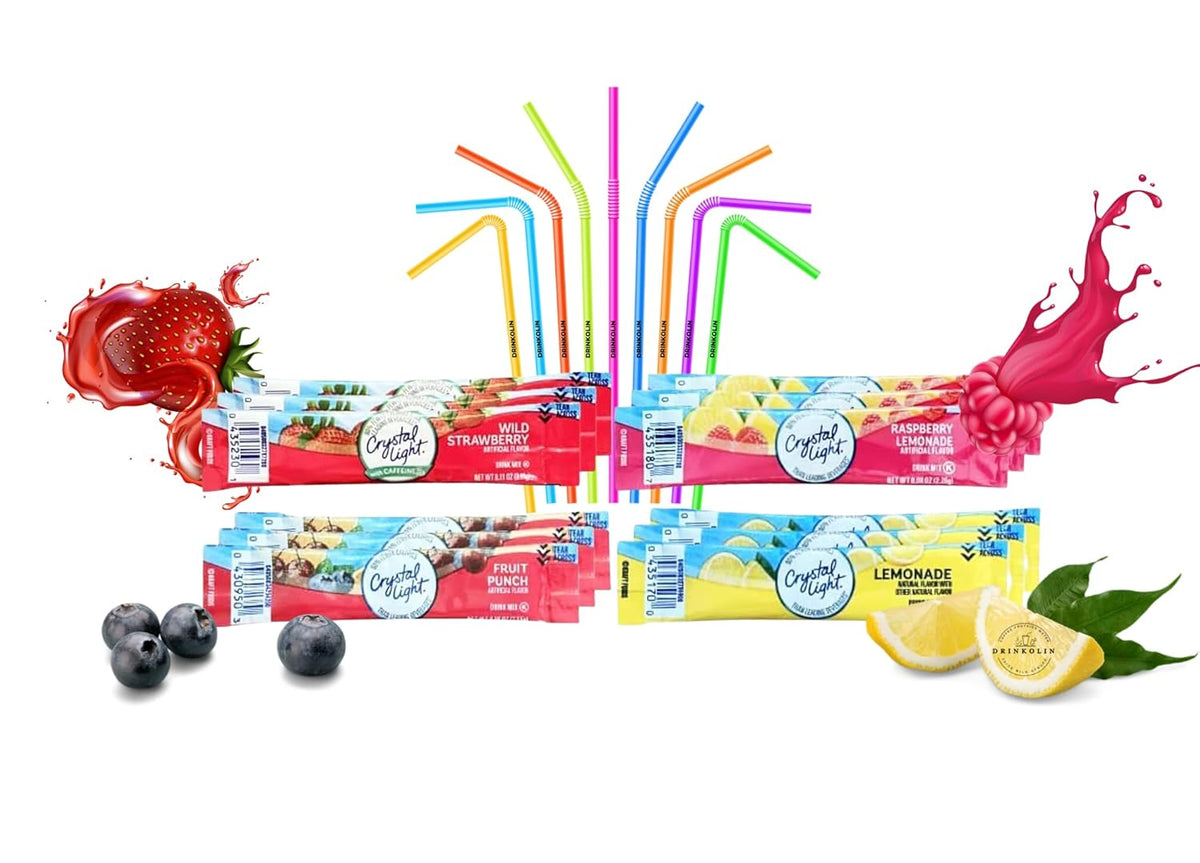 60 Flavored Drink Mix Packets Variety Pack S7063