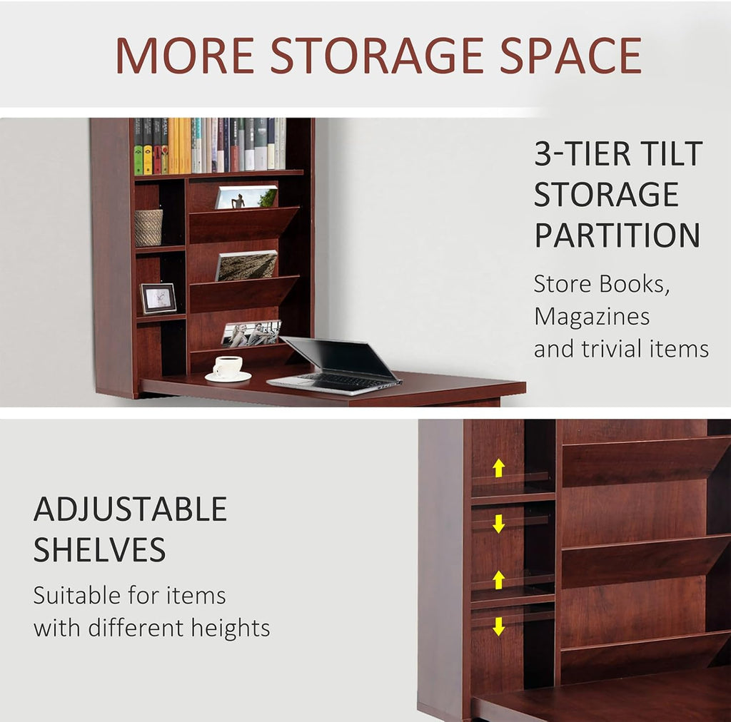 Wall Mounted Desk with Storage Area Z1982