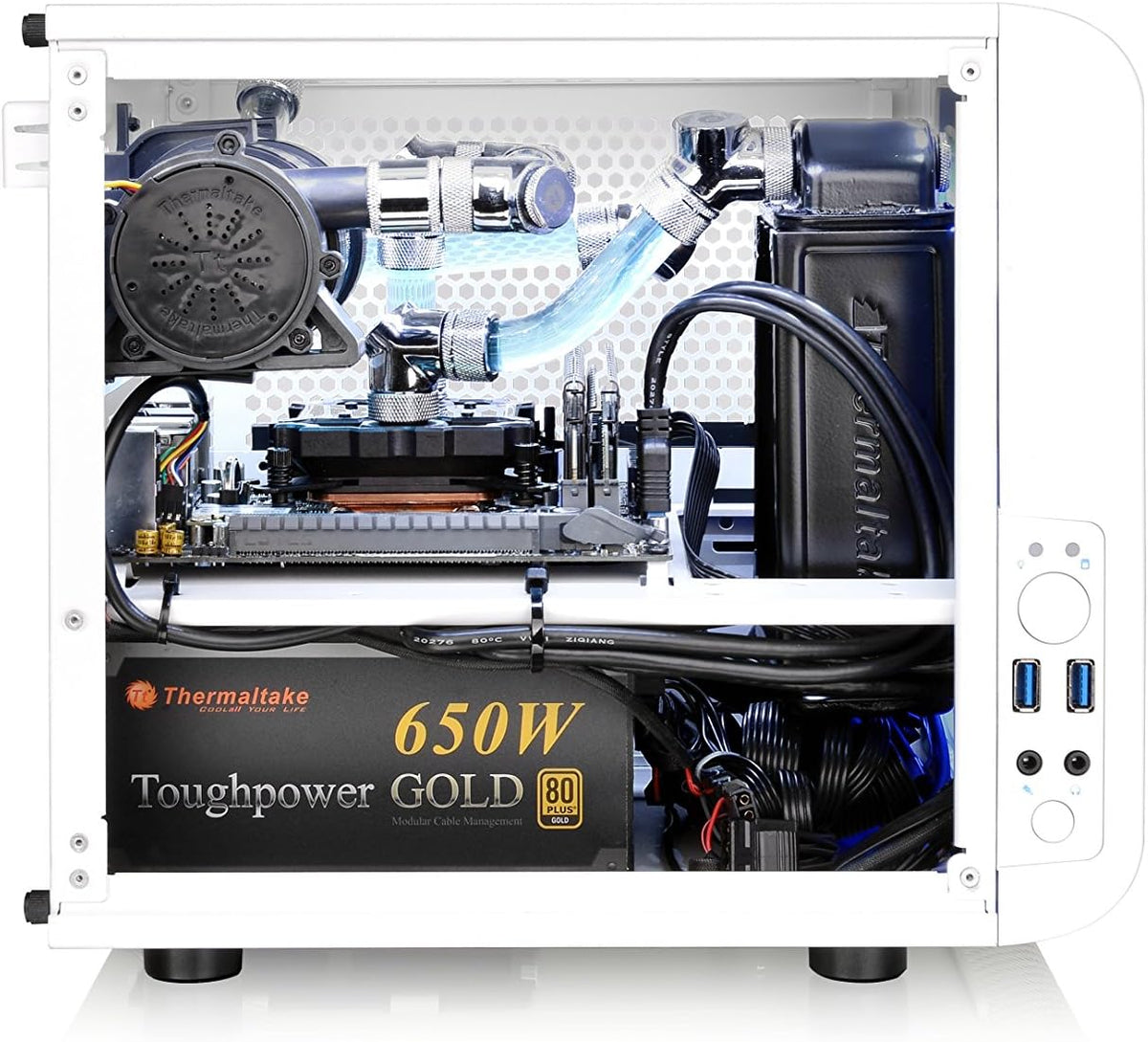 White Mini ITX Cube Computer Chassis E699