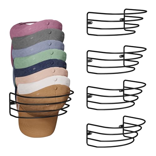 4 Pack Adhesive Hat Hanger Hat Organizer Y364560
