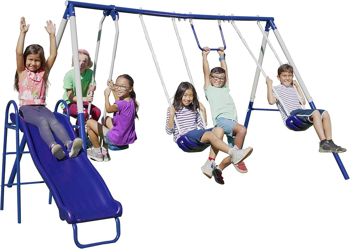 Heavy-Duty Metal Swing Set Y181027