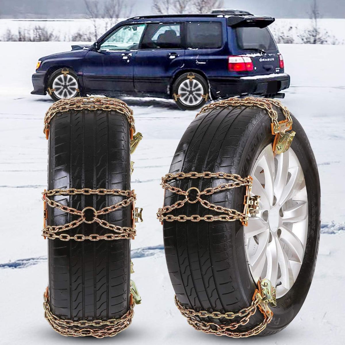 Tire Chains 6 PCS Adjustable Lock Y1391