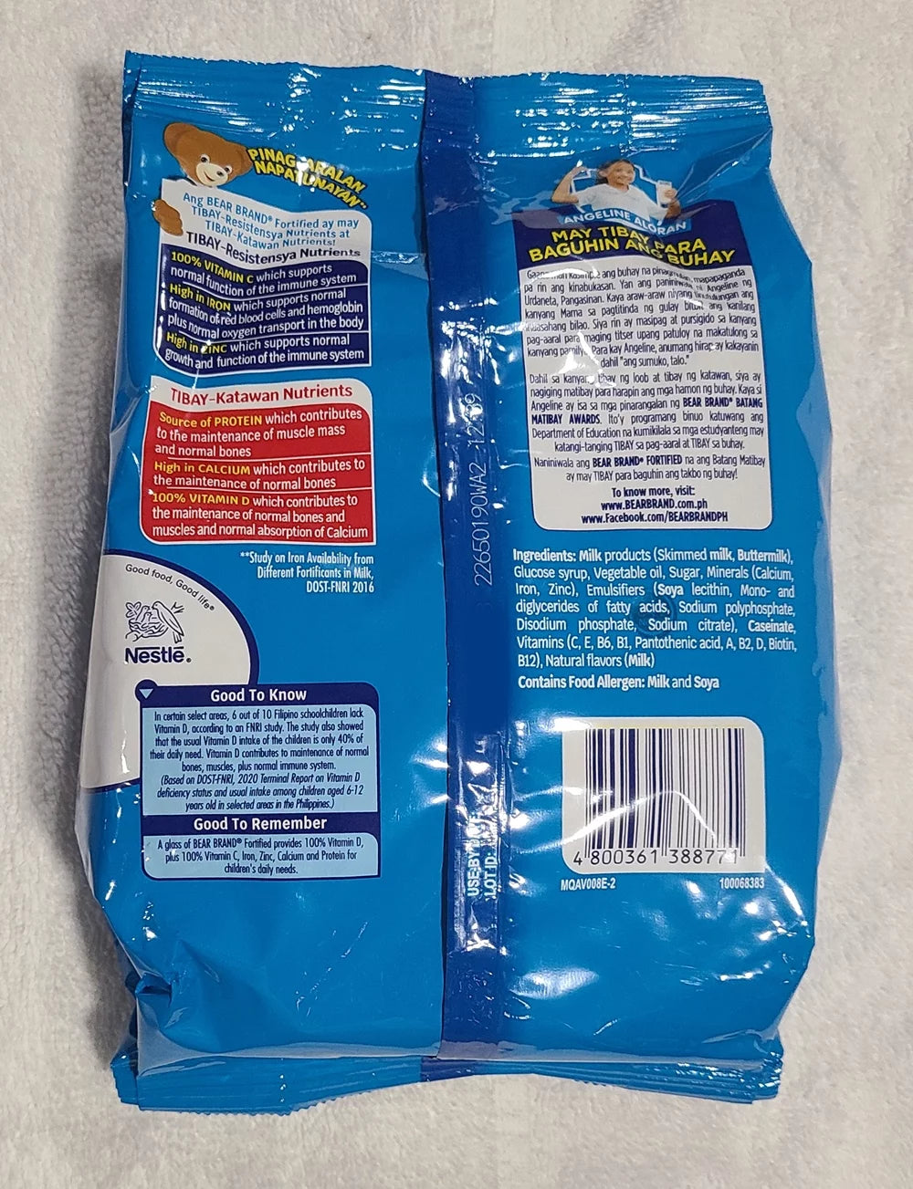 Fortified Powdered Milk Drink with Iron, Zinc & Vitamin C, 680 grams x3 packs L1542