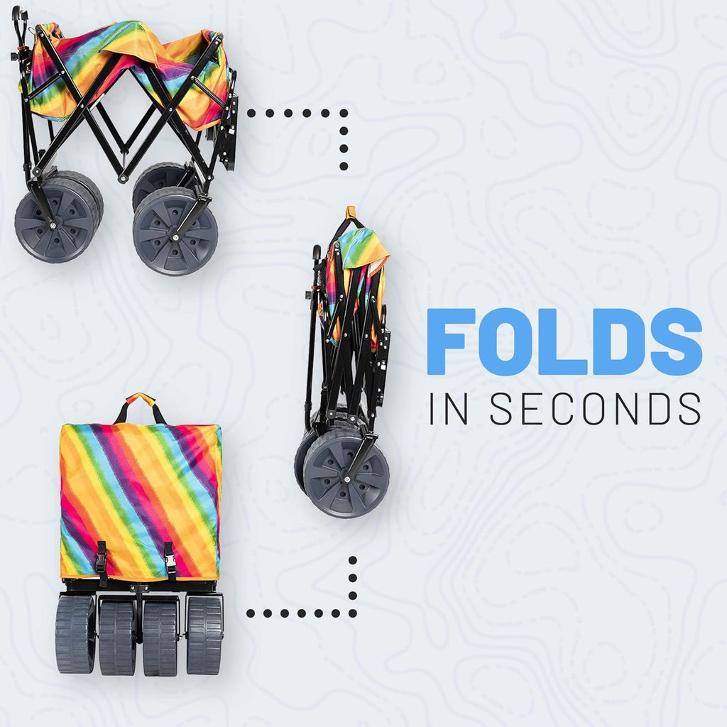Collapsible Outdoor Folding Wagon with Side Table J169