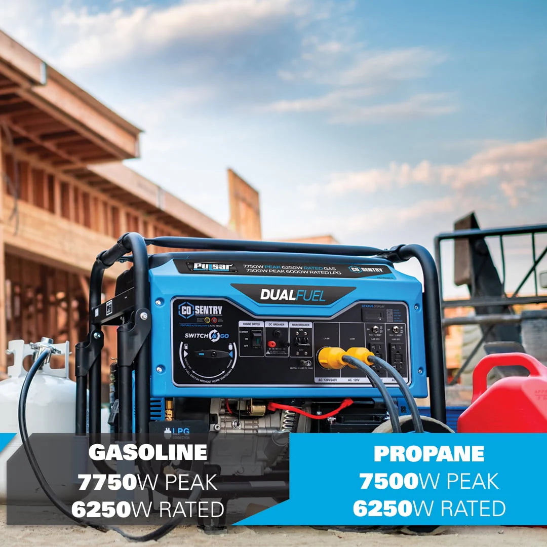 7,750-Watt Dual Fuel Portable Generator with Electric Start N263