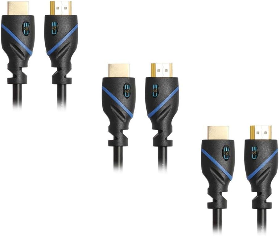 60ft High Speed HDMI Cable Male to Male with Ethernet Black Pack of 2 A807623