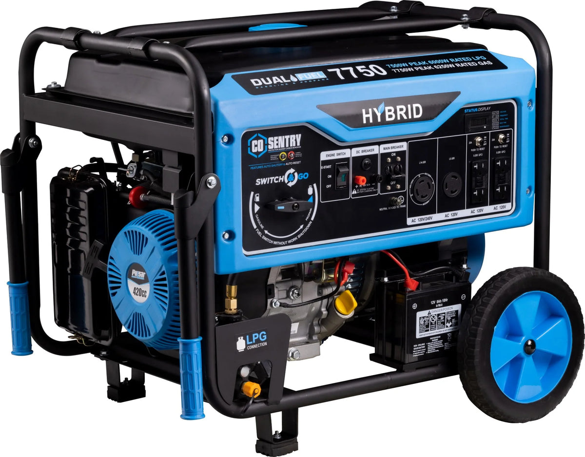 7,750-Watt Dual Fuel Portable Generator with Electric Start N263