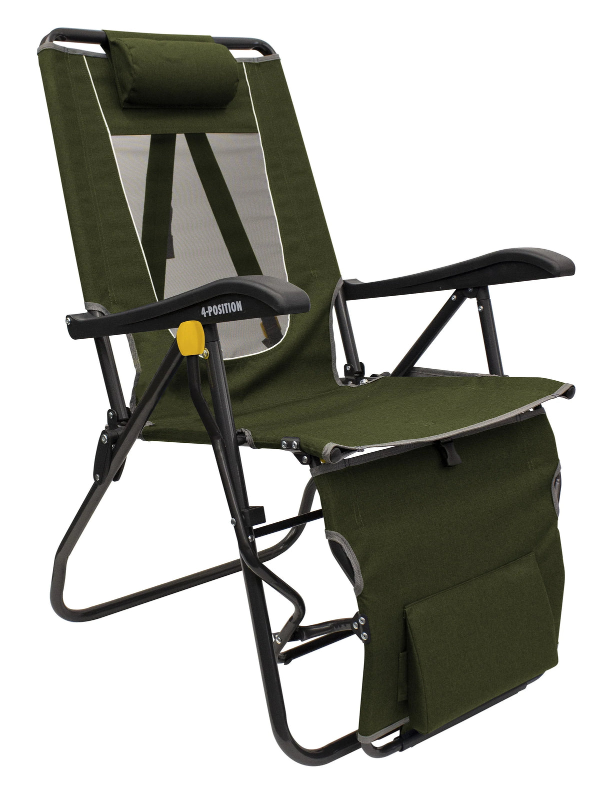 Adjustable Folding Recliner Camping Chair, Heathered Loden H881648