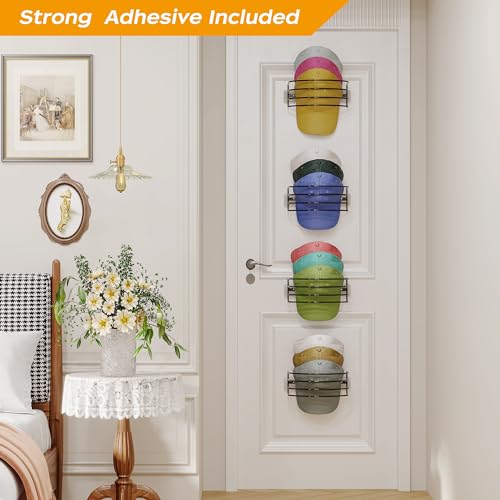 4 Pack Adhesive Hat Hanger Hat Organizer Y364560