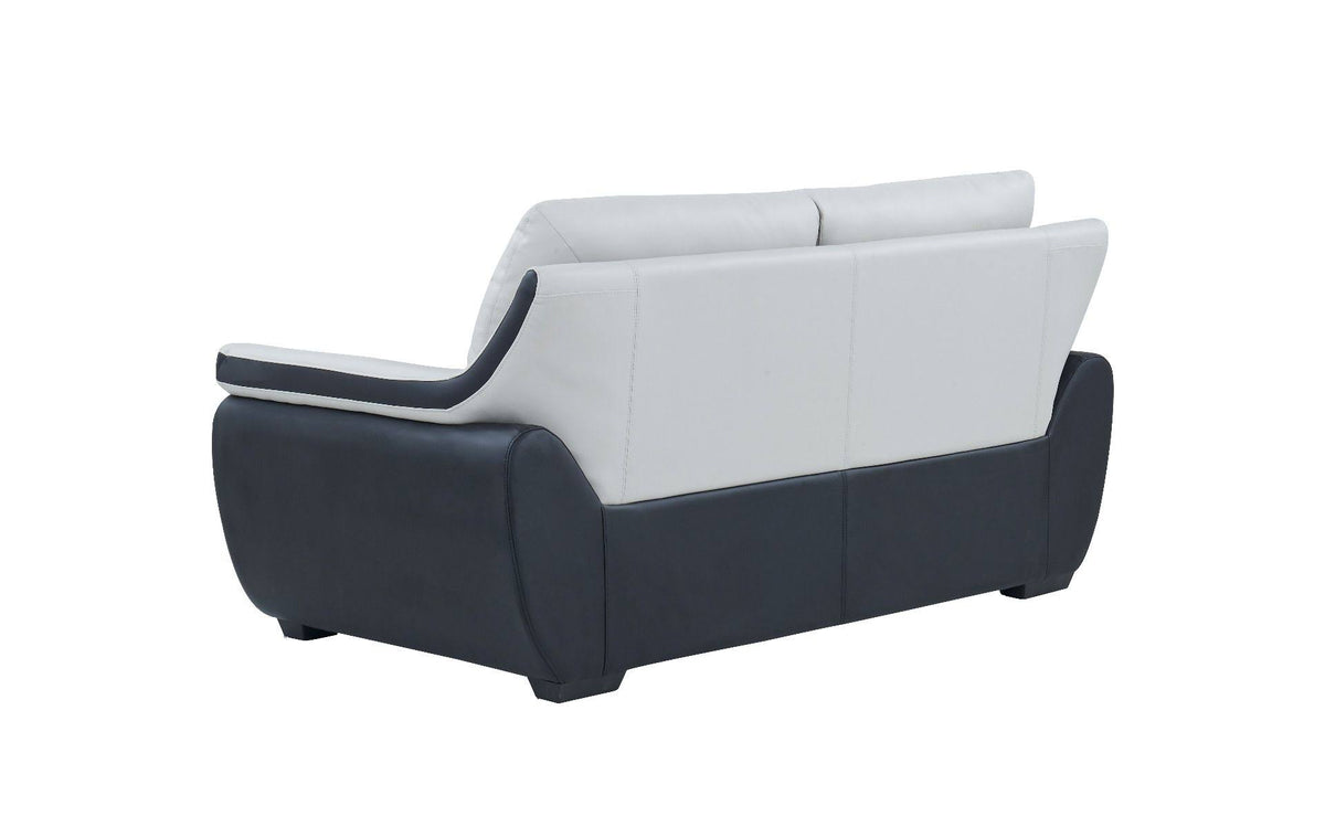 Light Gray/Black Loveseat S5695