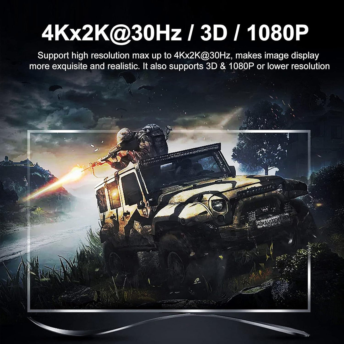 4K@30Hz 4 Port HDMI KVM Switch with Switch Cable I993056