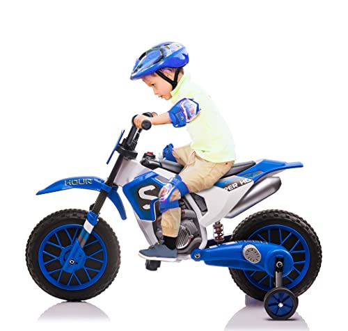 Blue 12V Electric Ride On Motorcycle for Kids W616191