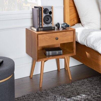 Solid Wood Nightstand N532670