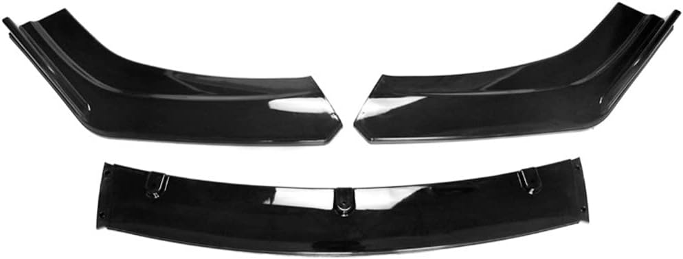 Gloss Black 3pcs/Set ABS Front Bumper Lip Splitter J4468
