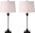 Black/Clear Glass and Metal LED Table Lamp Set of 2 J52494
