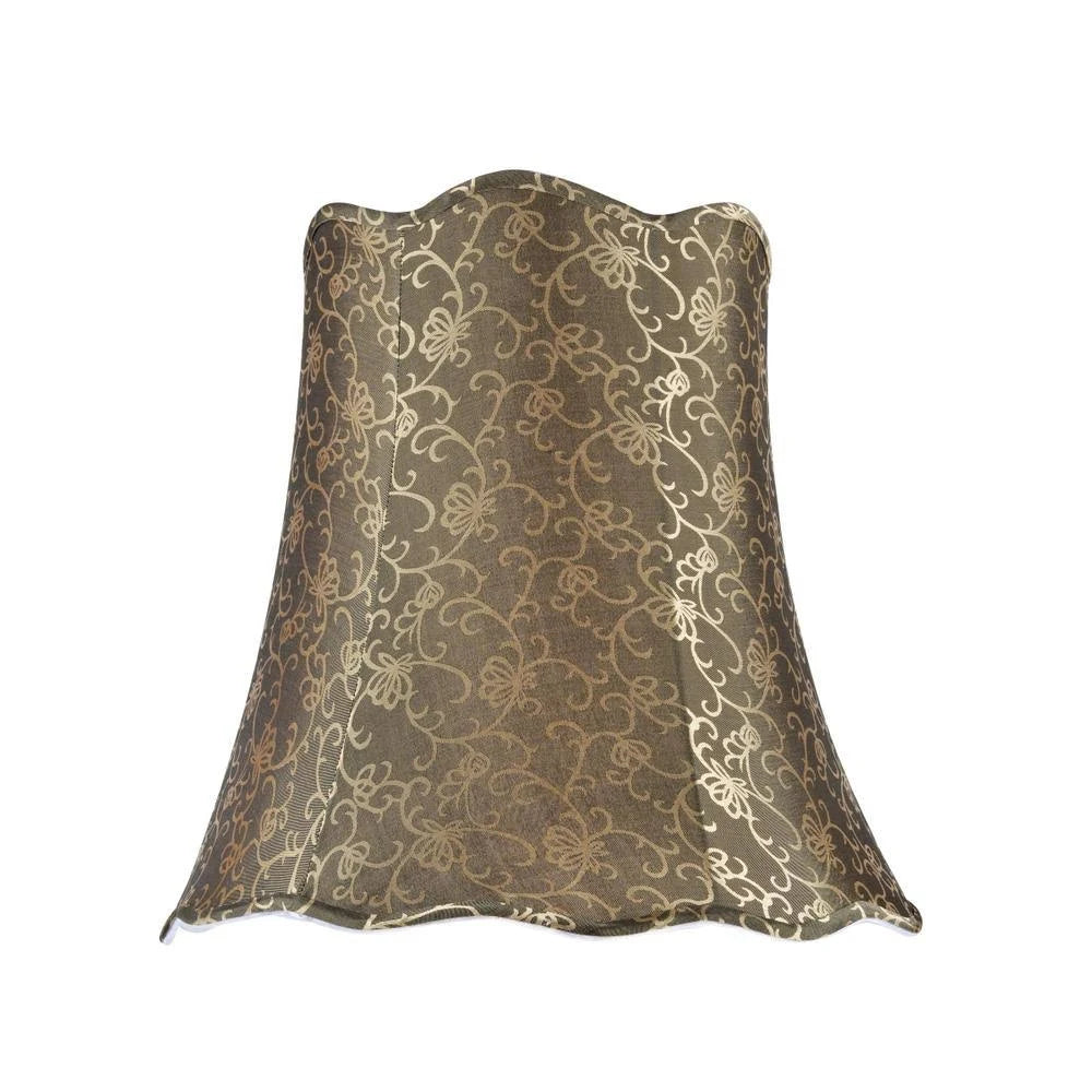Light Gold Scallop Bell Lamp Shade W478451