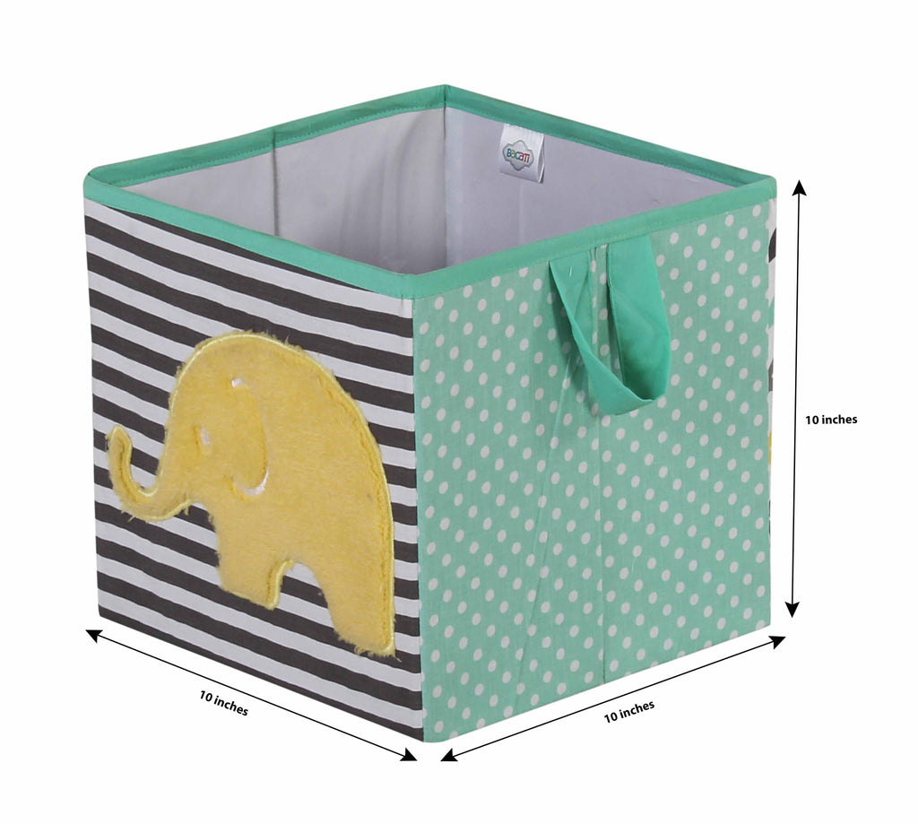 Mint/Yellow/Grey Hamper Cover with Wood Frame and Mesh Liner R474