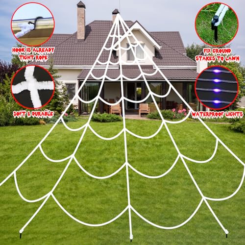 Purple & Orange Spiderweb Lights with 8 Lighting Modes X439