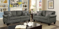 Dark Gray Linen-like Fabric Sofa and Loveseat L762460