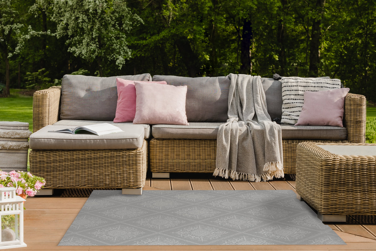Grey Outdoor Rug I674