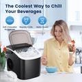 Portable Self-Clean Countertop Ice Maker with Scoop and Basket F58684