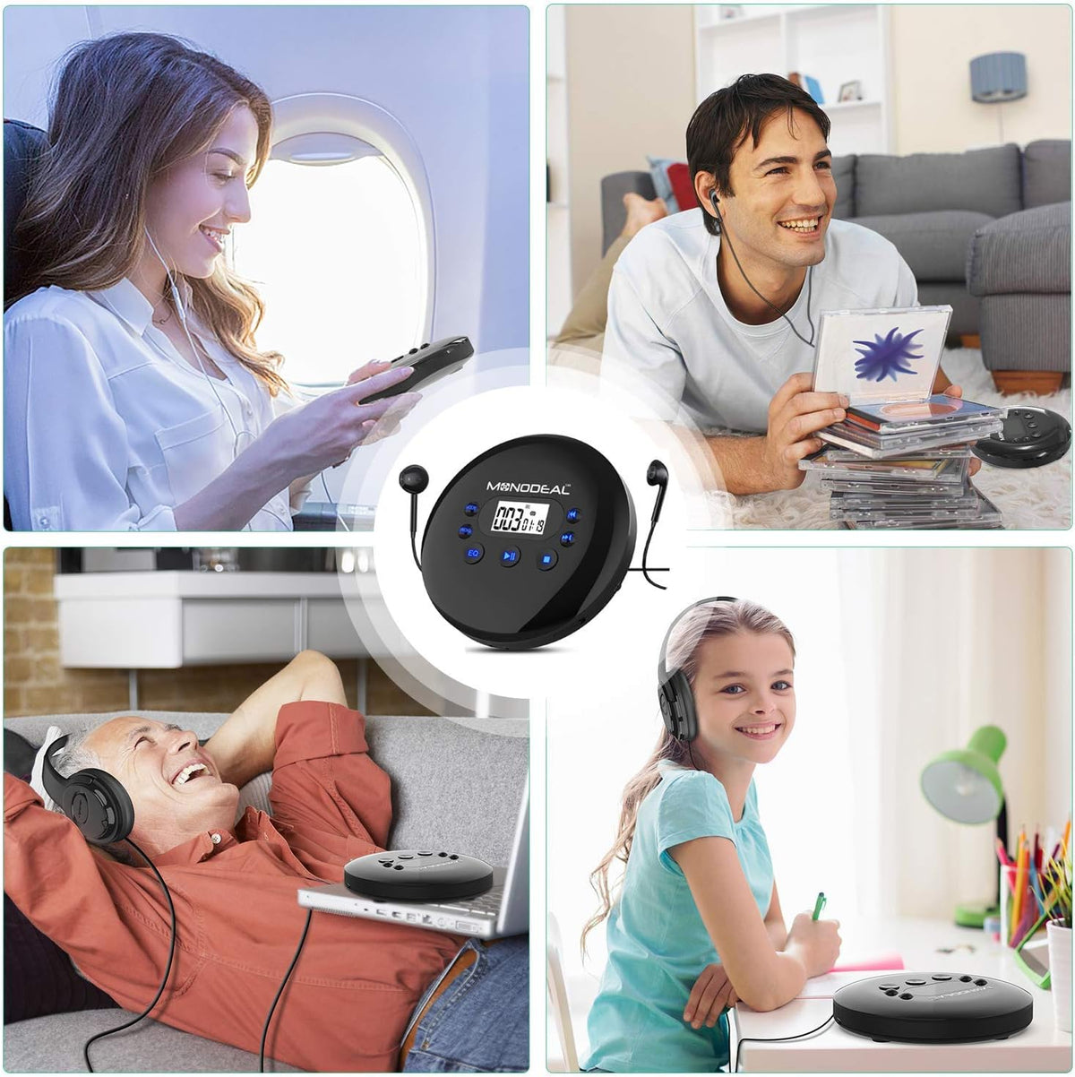 Portable CD Player with Headphones L729