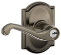 Antique Nickel Keyed Entry Lever Lock D76501