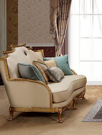 Gold & Light Beige 3Pcs Sofa Set H370