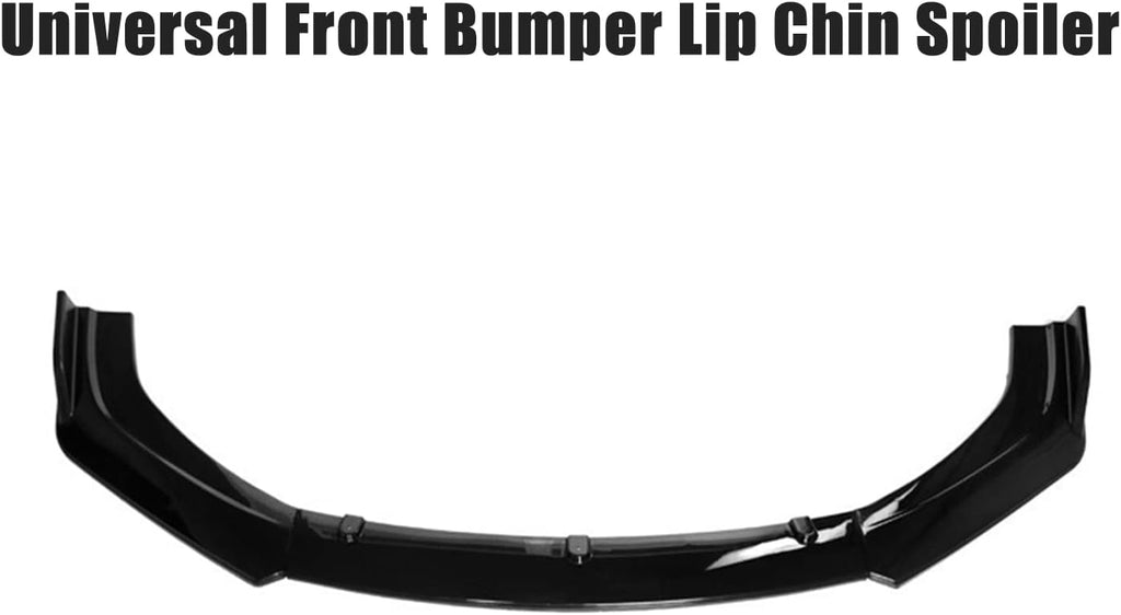Gloss Black 3pcs/Set ABS Front Bumper Lip Splitter J4468