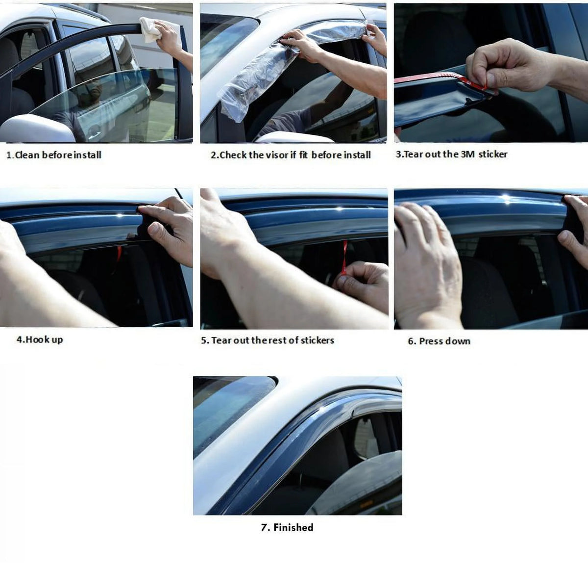 Acrylic Window Visor Sun Rain Deflector Guard X520453