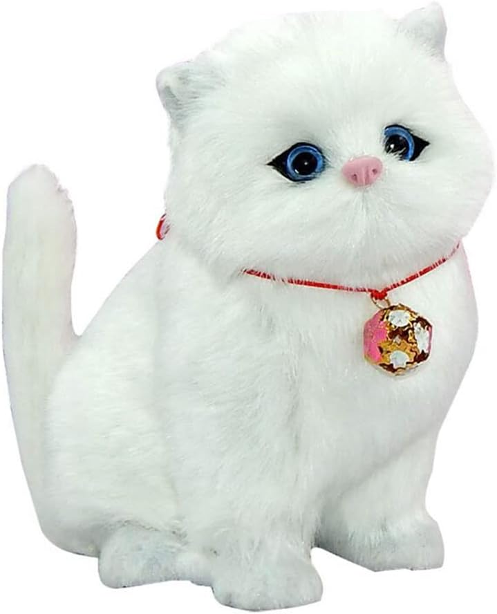 Gray Tabby Furry Kitten Plush with Meowing Voice H63545
