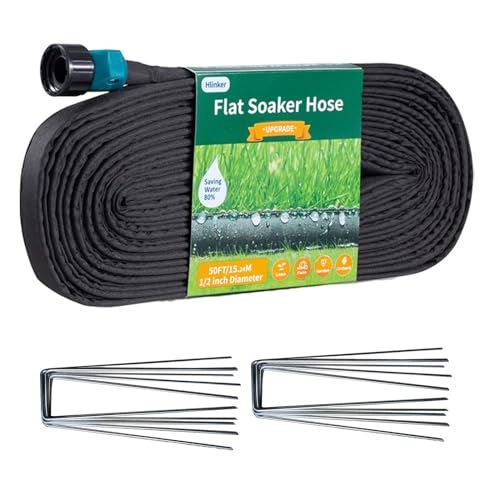 Flat Soaker Hose 100 ft with Stake A40143