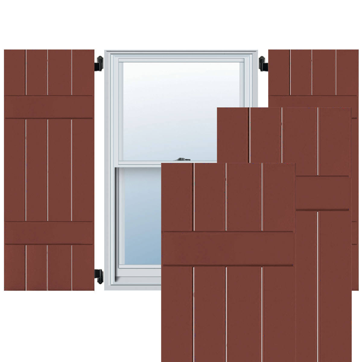 Real Wood Pine Board-n-Batten Shutters B18990