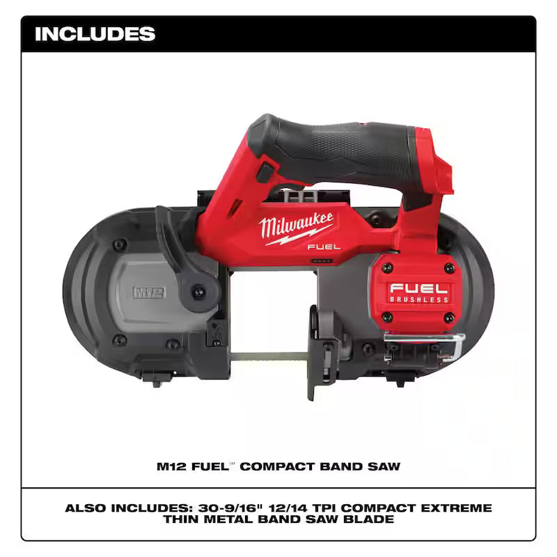 12V Cordless Compact Band Saw with 3.0 Ah Battery Pack B2389
