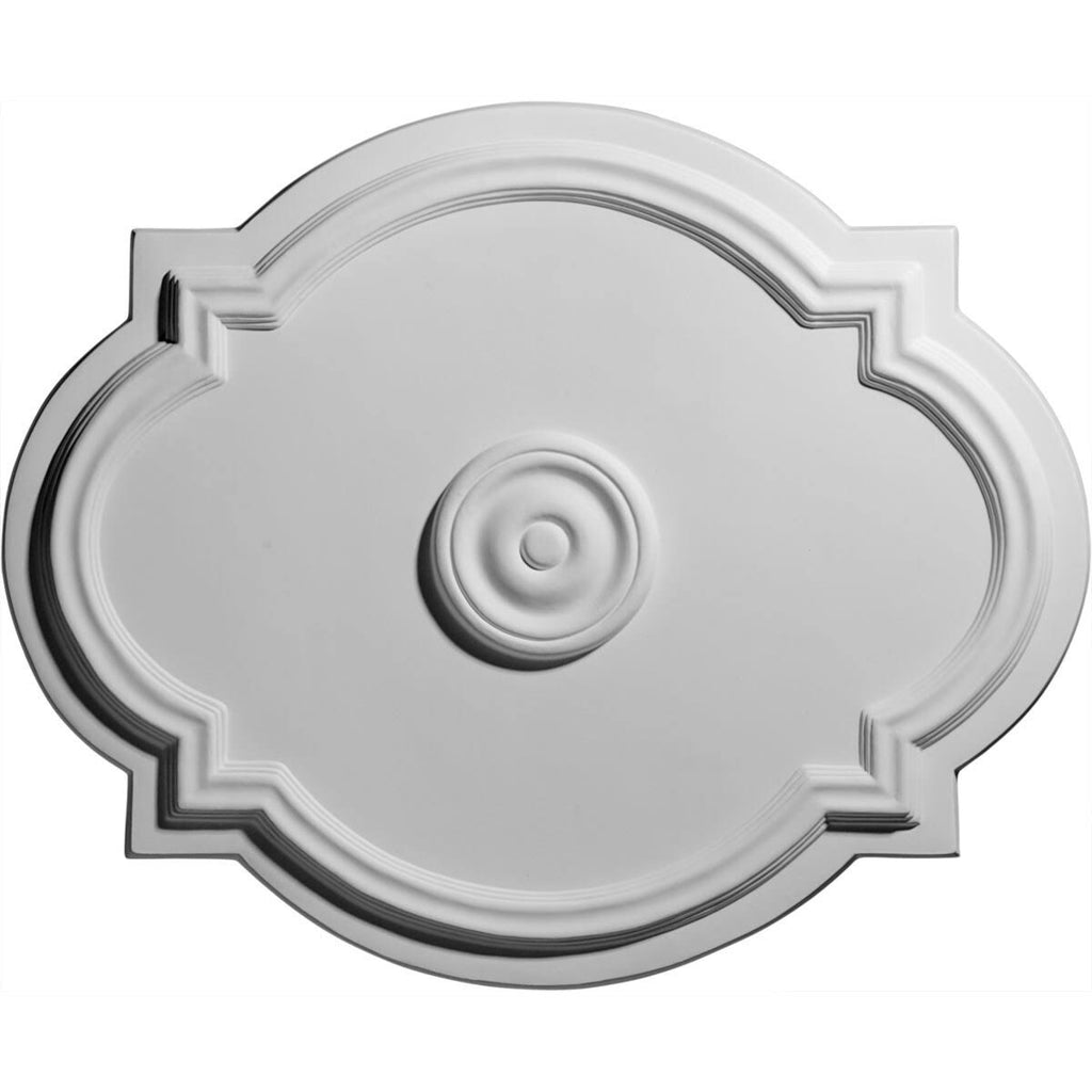 21 1/4x22W x 17 3/8x22H x 1x22P Hand-Painted Frost Ceiling Medallion H965654